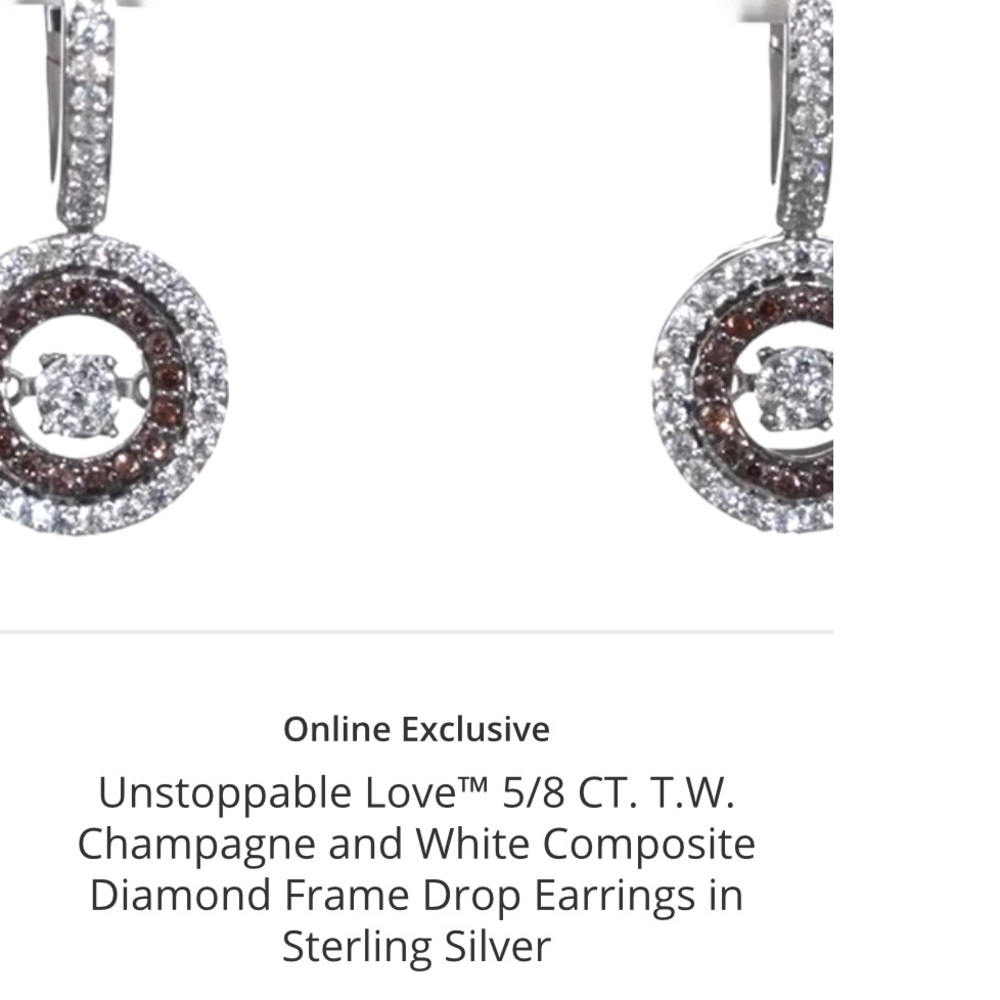 Unstoppable Love™ 5/8 CT. TW Champagne & White Composite Diamond Drop Earrings